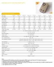 Характеристики блоков питания серии S-350